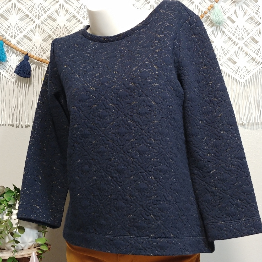 ✔LOFT Sweater with Sparkling Gold Details